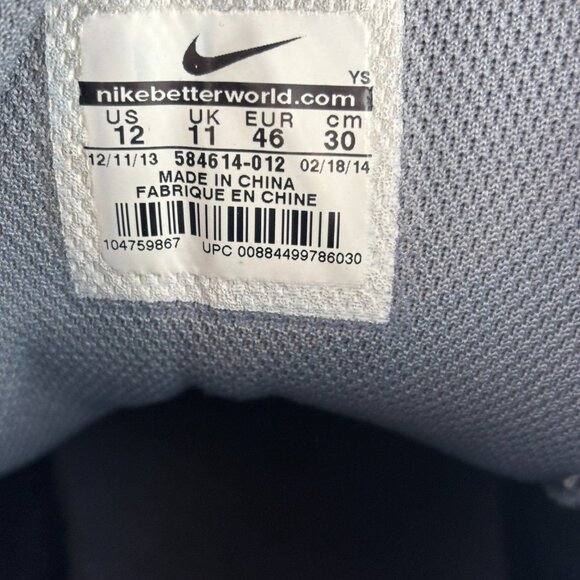 Nike Prestige Mens Sz 12 Gray Black Athletic Sneaker Shoes High Top 584614-012 main image 7